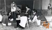 B. V. Karanth at rehearsal of play Karm Bhumi (Bhopal).